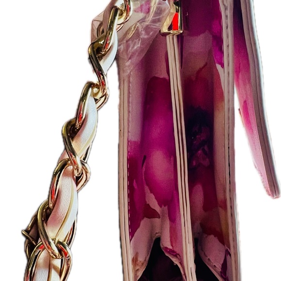 NWT JUSTFAB Make it Pop Pink Floral Spring Crossbody Bag Sz S - Picture 10 of 10